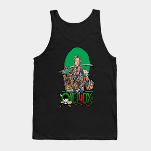 Aesthetic anime story pirate hunter zoro Tank Top